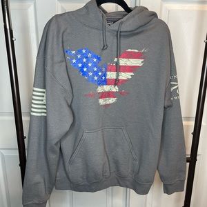 Grunt Style Eagle Flag Hoodie Men’s Medium